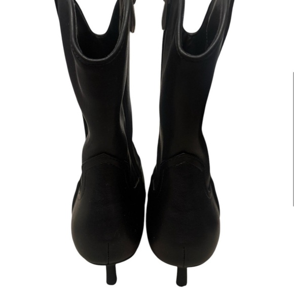 Steven New York Black Pointed Kitten Heel Booties | Size 7.5 new without box - Picture 4 of 5